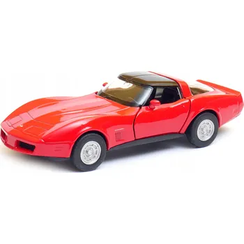 autíčko WELLY 1982 CHEVROLET CORVETTE COUPE ČERVENÁ 1:34 NOVÝ KOVOVÝ MODEL 43716