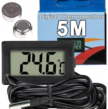 Domácí teploměr Elektronický digitální teploměr profiHOT s vodotěsnou sondou 5 m