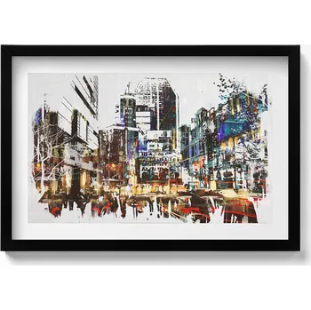 Obraz Stylový obraz v černém rámu New York - město plné života 60x40 cm