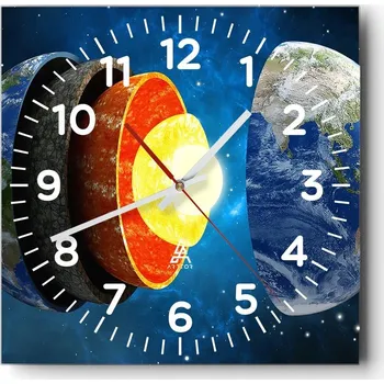 Hodiny Nástěnné hodiny do obýváku 40x40 Abstrakce Tiché hodiny Skleněné hodiny Bez hlučnosti