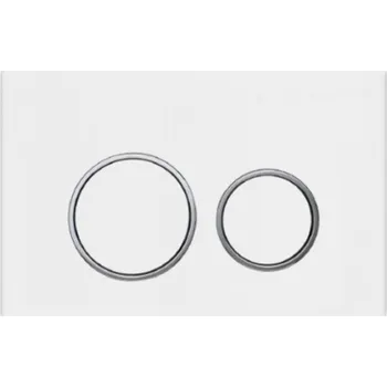 Splachovací tlačítko Splachovací tlačítko Bella bílé - chrom pro WC rám Geberit Omega