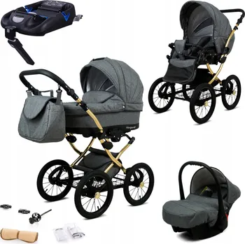 Kočárek Kočárek 4v1 BabyLux Margaret - sportovní kočárek, hluboká korba, autosedačka ISOFIX