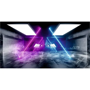 Fototapeta DEKORAČNÍ NÁLEPKA na zeď Gaming NEON DYM MLHA 3D Efekt Lasery 94x180