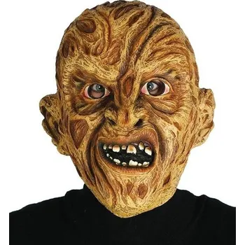 Karnevalová maska Maska na obličej Guirca latex zombie hnědá