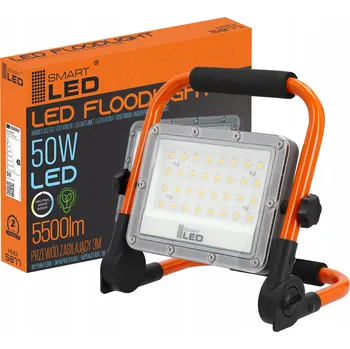 LED reflektor Smartled 50W stříbrný IP65 5500 lm s kabelem 3 m