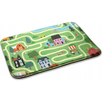 Koberec Koberec / Hrací podložka do dětského pokoje - Mapa města s cestami 90x60 cm