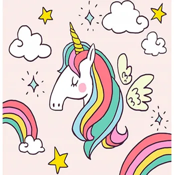 Obraz Obraz MALOVÁNÍ PODLE ČÍSEL S RÁMEM V SADĚ 50x40 Kůň Jednorožec