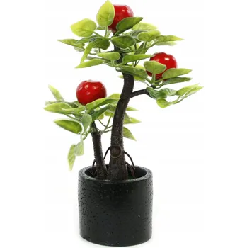 umělá květina UMĚLÝ STROMEK S OVOCEM ROSTLINA V KVĚTINÁČI 20 cm