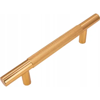 Nábytkové kování Nábytková úchytka reling rýhovaný 96 mm zlatá Kovová úchytka na skříňku