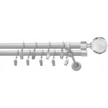 Garnýž Garnýž dvojitá stropní KŘIŠŤÁL Kovová 300 cm tiché žabky