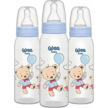 Kojenecká láhev WEE BABY 3x250ML LÁHEV PRO MIMINKA SILIKONOVÁ