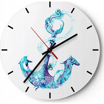 Hodiny Nástěnné hodiny do kuchyně 30x30 Abstrakce Skleněné hodiny do obýváku Tiché