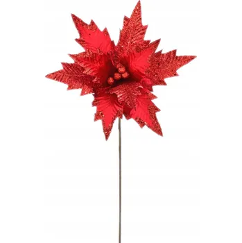 Vánoce Dommio Vánoční hvězda lesklá - červená