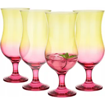 Sklenice Skleničky GLASMARK komplet 4ks Colorful Růžové na nápoj 420 ml