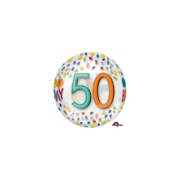 Balónek Fóliový balónek Orbz "50. narozeniny" 38x4