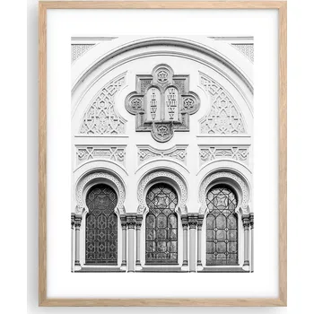 Obraz Obraz plakát v rámu světlý dub 40x50 architektura do obýváku