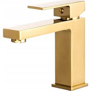 Vodovodní baterie Stojánková umyvadlová baterie Gamma Cube zlatá