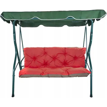 Polštář Polštář červený na zahradní houpačku, 180x60x50