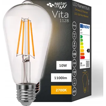 Žárovka LED žárovka Masterled E27 10 W teplá bílá 1000 lm Filament