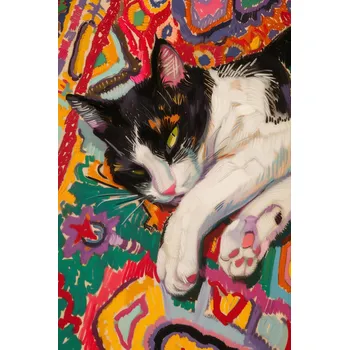 Plakát Plakát Barevný sen kočky bez rámu 61 x 91,5 cm