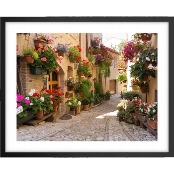 Obraz Foto obraz plakát na zeď v černém rámu 50x40 město plakáty do obýváku