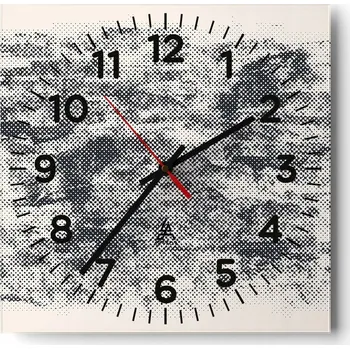 Hodiny Kuchyňské nástěnné hodiny 30x30 Abstrakce Skleněné hodiny do obýváku Moderní Tiché