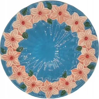 Obraz Talerz śniadaniowy ceramiczny w kwiatki 20 cm, ručně malovaný