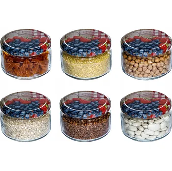 Sklenice Zavařovací Sklenice 540ml sklenice víčkem na zavařeniny 6 KS