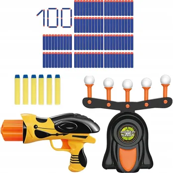 Dětská zbraň ELEKTRICKÝ LEVITUJÍCÍ TERČ SE ZBRANÍ + 100 PĚNOVÝCH NÁBOJŮ