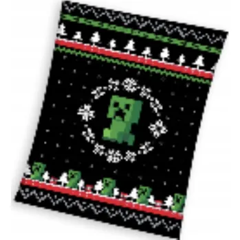 deka Vánoční deka MINECRAFT VÁNOCE 130 cm x 160 cm