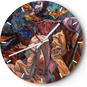 Hodiny Nástěnné hodiny do kuchyně 30x30 Hudba Skleněné hodiny do obýváku Loft Tiché