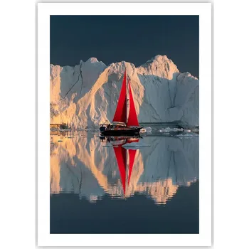 Obraz Plakát bez rámu do obýváku ložnice 50x70 ledovec moderní módní obraz