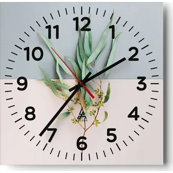 Hodiny Nástěnné hodiny do obýváku 40x40 Pastelové Tiché Skleněné hodiny