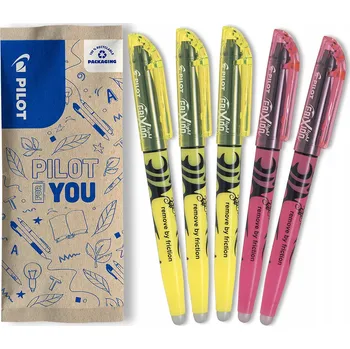 Zvýrazňovač Sada 5x zvýrazňovač PILOT Frixion žlutý růžový