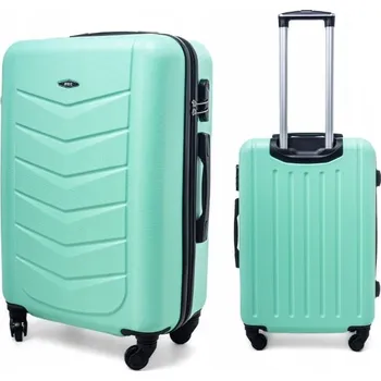 Indivitems Střední tvrdý kufr ABS XHA095 LIGHT GREEN M 65 l