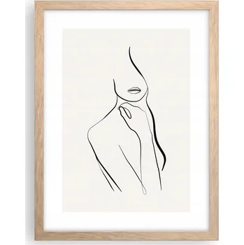 Obraz Obraz plakát v rámu světlý dub do obýváku 30x40 abstrakce plakáty na zeď