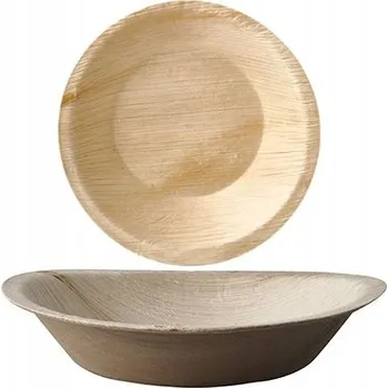 Jednorázové nádobí Tácky Papstar Pure z palmových listů 180 ml 15 cm 25 ks