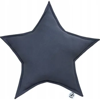 Polštář Dekorativní Polštář s hvězdou, grafitová bavlna