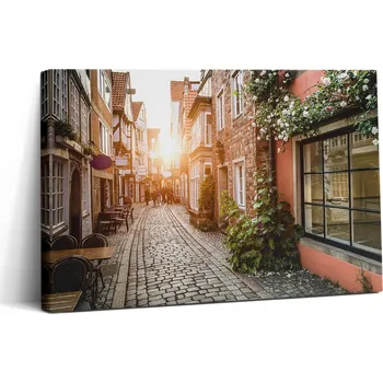 Obraz Fotoobraz na plátně do kuchyně: Italská ulice mezi budovami, 30x20 cm