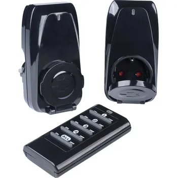 Elektrická zásuvka Dálkově ovládaná Elektrická Zásuvka Vivanco černá