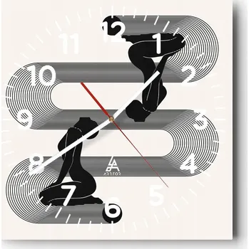 Hodiny Nástěnné hodiny do obýváku 40x40 Ženy Bezhluké hodiny na skle Tiché