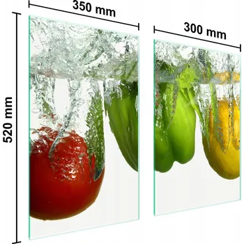 Kuchyňské prkénko Krájecí deska TMK ArtDeko sklo 2 ks