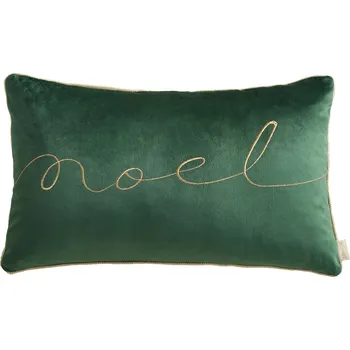 Povlak na dekorativní polštářek Vánoční dekorativní povlak na polštář 30x50 Noel, lahvově zeleň