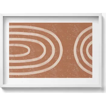 Obraz Obraz v bílém rámu na zeď Minimalistické umění v boho stylu 70x50 cm