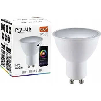 Žárovka LED žárovka Polux GU10 E27 400lm 5,5W RGB Wifi