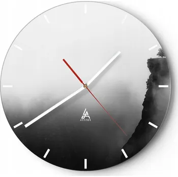 Hodiny Nástěnné hodiny do kuchyně 30x30 Krajina Skleněné hodiny do obýváku Tiché