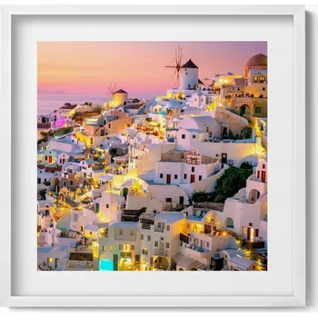 Obraz Obraz dekorace na zeď Architektura Santorini večer Řecko 50x50 cm