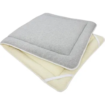 Prostěradlo MATRACE VLNĚNÁ 120x200 MERINO ŠEDÁ + ECRU MP1