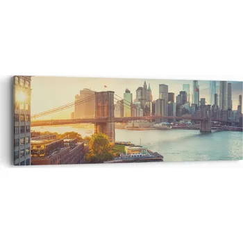 Obraz Obraz na plátně do obýváku ložnice 90x30 New York foto obrazy na zeď