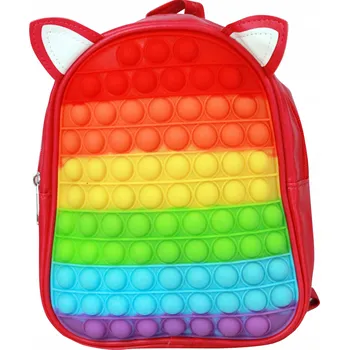 Dětský batoh Jednokomorový Batoh pro předškoláky Kidodido pro dívky, bílý, vícebarevný